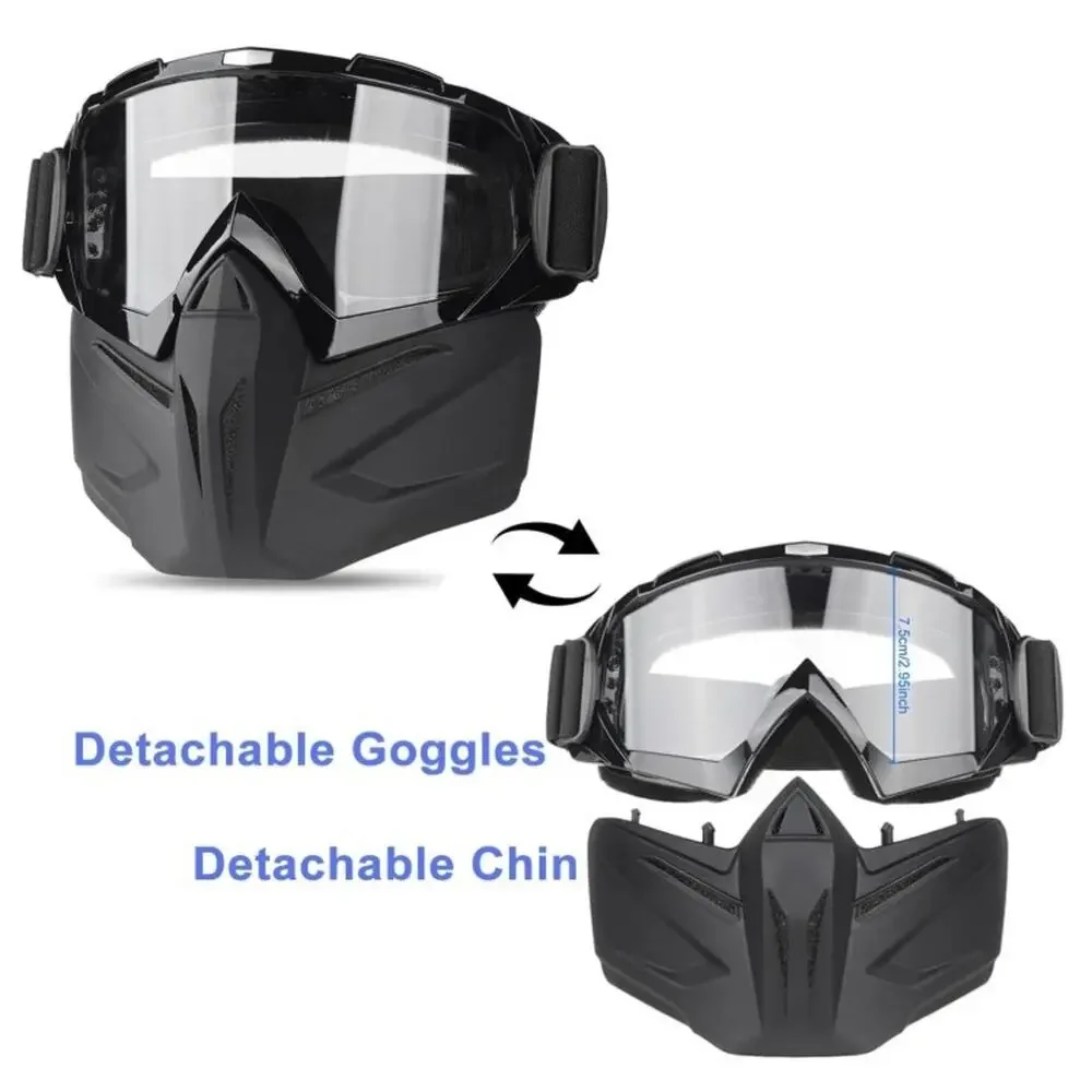 Tactical Airsoft Helmet w/ Face Mask Goggles Black Open Box Brand New